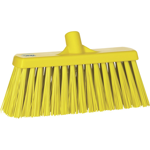 Balai-brosse robuste, Crins Ferme, 13", Polyester, Jaune Stor-it Systems