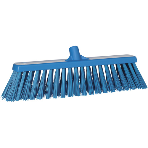 Balai-brosse robuste, Crins Ferme, 20", Polyester, Bleu Stor-it Systems
