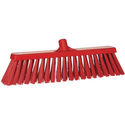 Heavy-Duty Push Broom, Stiff Bristles, 20", Polyester, Red Stor-it Systems