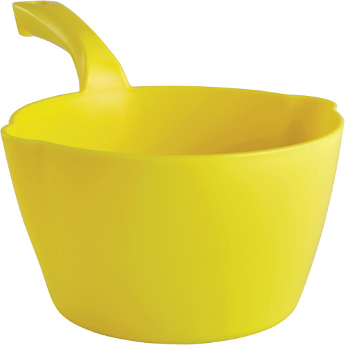 Round Bowl Scoop, Plastic, Yellow, 64 oz. Stor-it Systems