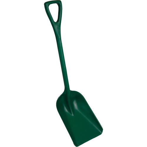 Pelle monobloc perceptible par d&eacute;tecteur de m&eacute;tal, Lame 10" x 14", Longueur de 37-1/2", Plastique, Vert Stor-it Systems