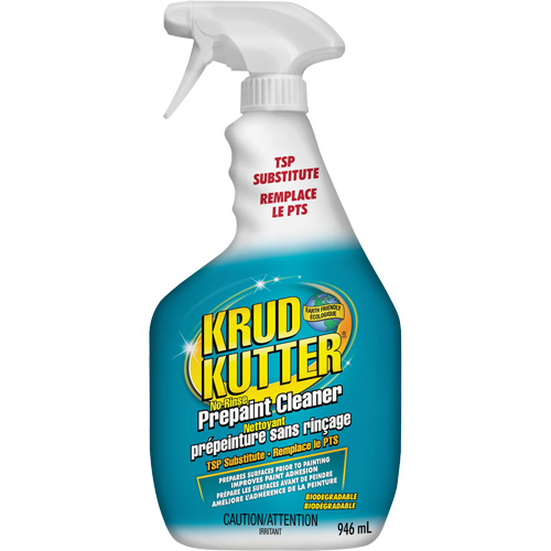 Nettoyant pour pr&eacute;peinture sans rinçage Substitut TSP Krud Kutter, 946 ml, Bouteille &agrave; g&acirc;chette Stor-it Systems
