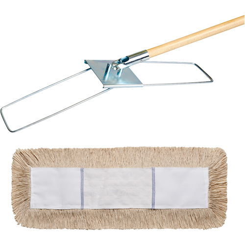 Syst&egrave;me de vadrouille &agrave; &eacute;pousseter Break-Ezy, Style &agrave; enfiler, Coton, 48" lo x 5" la Stor-it Systems