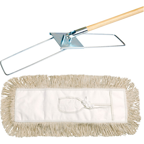 Syst&egrave;me de vadrouille &agrave; &eacute;pousseter Break-Ezy, Style &agrave; attacher, Coton, 36" lo x 5" la Stor-it Systems
