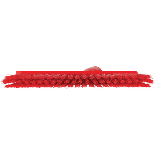Balai biseaut&eacute; avec pas de vis inclin&eacute;, Crins Moyen, 10", Polyester, Rouge Stor-it Systems