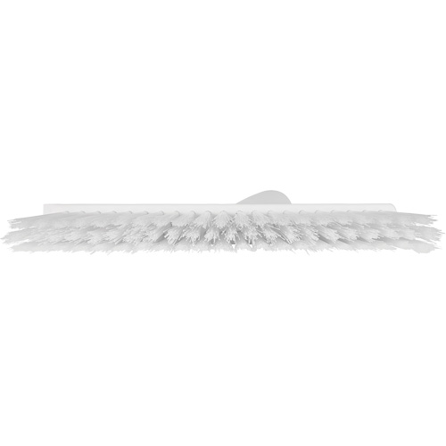 Dustpan Broom with Angled Thread, Medium Bristles, 10", Polyester, White Stor-it Systems