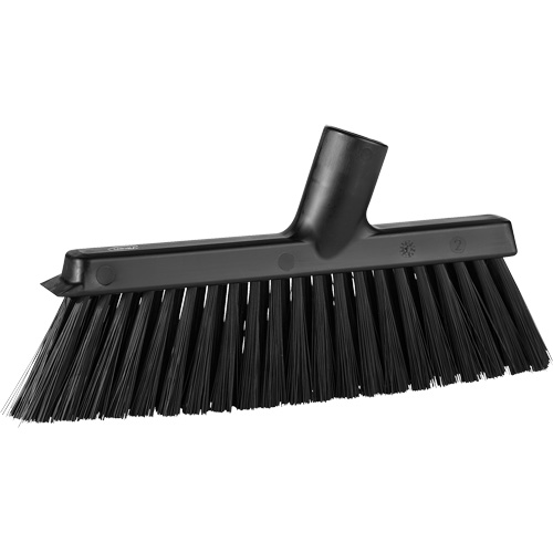 Balai biseaut&eacute; avec pas de vis inclin&eacute;, Crins Moyen, 10", Polyester, Noir Stor-it Systems