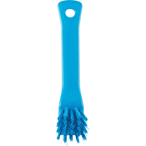 Brosse avec rebord grattoir, Soies Ferme, Longueur de 6", Bleu Stor-it Systems