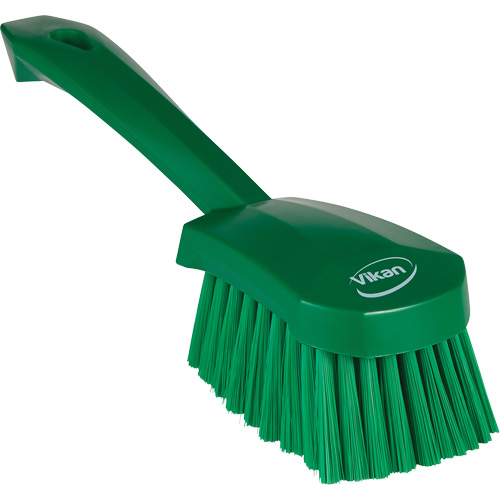 Brosse &agrave; r&eacute;curer avec manche court, Soies Doux, Longueur de 10-1/2", Vert Stor-it Systems