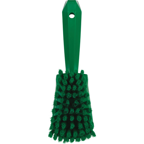 Brosse &agrave; r&eacute;curer avec manche court, Soies Doux, Longueur de 10-1/2", Vert Stor-it Systems