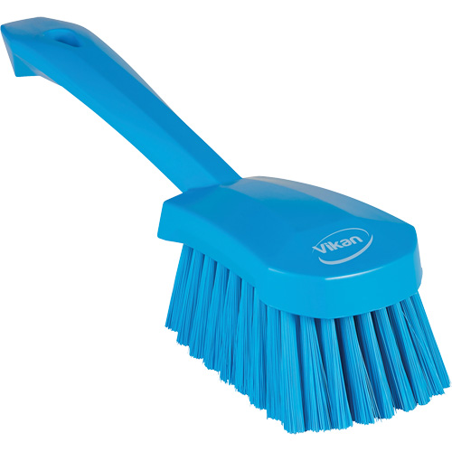 Brosse &agrave; r&eacute;curer avec manche court, Soies Doux, Longueur de 10-1/2", Bleu Stor-it Systems