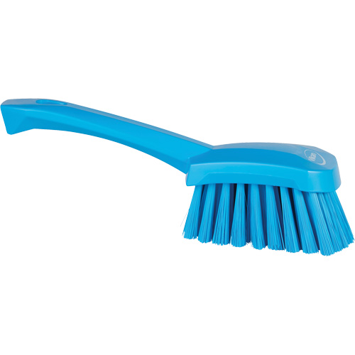 Brosse &agrave; r&eacute;curer avec manche court, Soies Doux, Longueur de 10-1/2", Bleu Stor-it Systems