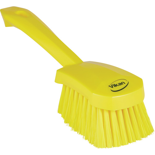 Brosse &agrave; r&eacute;curer avec manche court, Soies Doux, Longueur de 10-1/2", Jaune Stor-it Systems