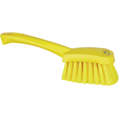 Brosse &agrave; r&eacute;curer avec manche court, Soies Doux, Longueur de 10-1/2", Jaune Stor-it Systems