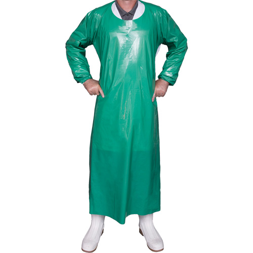 Top Dog 6 Mil. Gown, X-Large, Green, Polyurethane Stor-it Systems