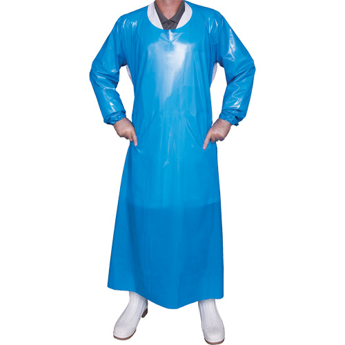 Top Dog 6 Mil. Gown, X-Large, Blue, Polyurethane Stor-it Systems