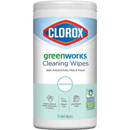 Lingettes nettoyantes GreenWorks, 75 lingettes Stor-it Systems