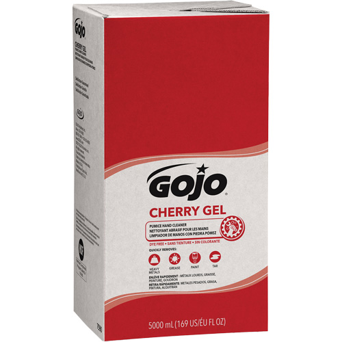 Nettoyant &agrave; mains pour distributeur Pro TDX, Gel/Pierre ponce, 5000 ml, Recharge, Cerise Stor-it Systems