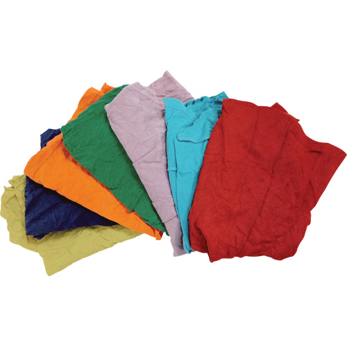 Chiffons fabriqu&eacute;s &agrave; partir de mat&eacute;riaux recycl&eacute;s, Coton, M&eacute;lange de couleurs, 25 lb Stor-it Systems