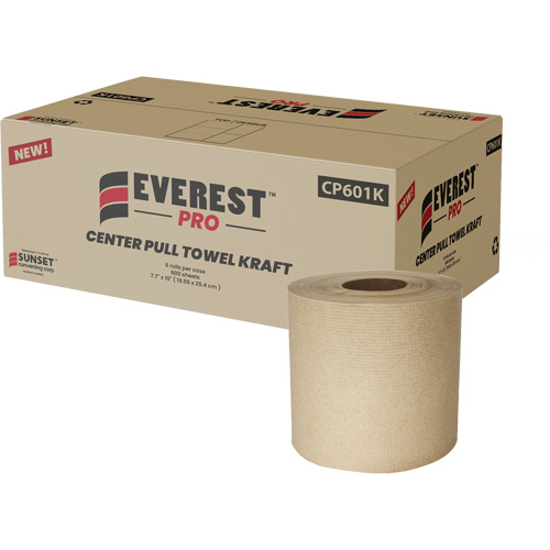 Essuie-mains en papier kraft, 1 pli, D&eacute;rouler par le centre Stor-it Systems