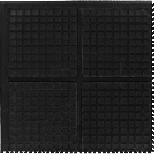 Tuile de centre modulaire Hog Heaven III Comfort, Ondul&eacute;, 3' x 3' x 3/4", Noir, Nitrile Stor-it Systems