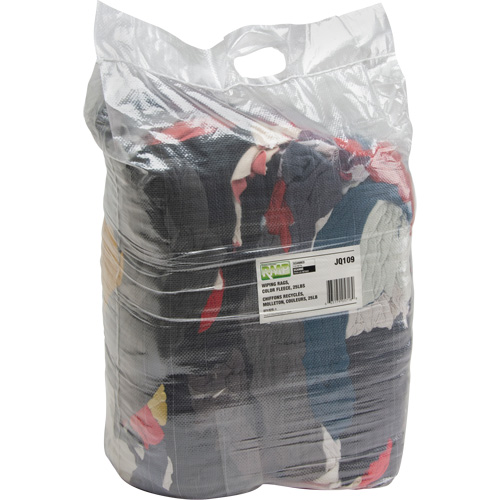 Recycled Material Wiping Rags, Fleece, Mix Colours, 25 lbs. Stor-it Systems