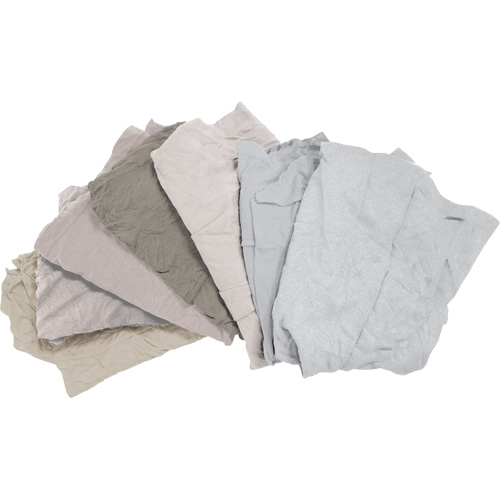 Chiffons fabriqu&eacute;s &agrave; partir de mat&eacute;riaux recycl&eacute;s, Coton, Blanc, 10 lb Stor-it Systems