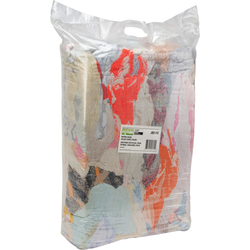 Chiffons fabriqu&eacute;s &agrave; partir de mat&eacute;riaux recycl&eacute;s, Tissu &eacute;ponge, M&eacute;lange de couleurs, 25 lb Stor-it Systems