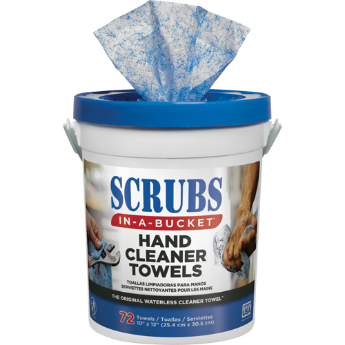 Serviettes nettoyantes pour les mains, 72 lingettes, 12" x 10" Stor-it Systems