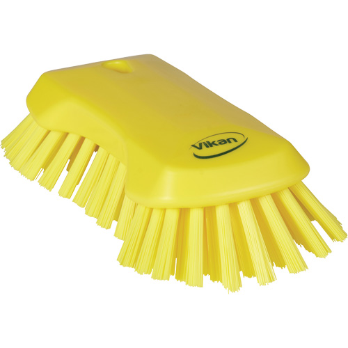 Brosse &agrave; main, Soies Tr&egrave;s ferme, Longueur de 9-1/10", Jaune Stor-it Systems