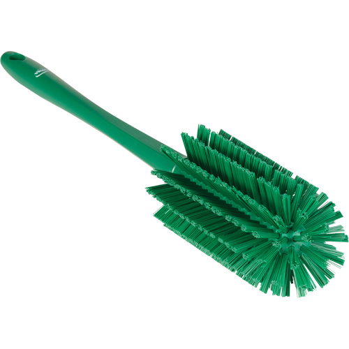 Brosse moyenne avec manche, Soies Ferme, Longueur de 17", Vert Stor-it Systems