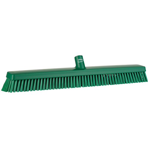 Balai-brosse robuste, Crins Fin/Ferme, 24", Vert Stor-it Systems