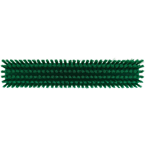Push Broom Head, Fine/Stiff Bristles, 16-1/2", Polyester/Polypropylene, Green Stor-it Systems