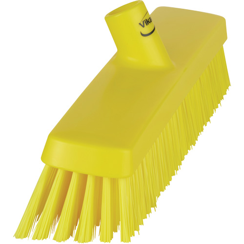 Push Broom Head, Fine/Stiff Bristles, 16-1/2", Polyester/Polypropylene, Yellow Stor-it Systems