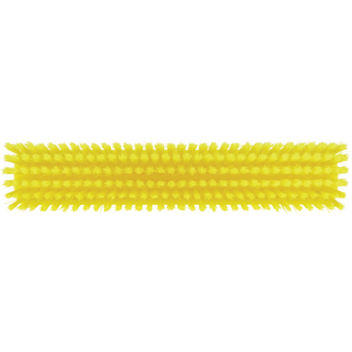 Push Broom Head, Fine/Stiff Bristles, 16-1/2", Polyester/Polypropylene, Yellow Stor-it Systems