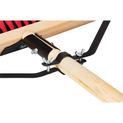 Push Broom with Braced Handle, 18", Medium, PVC Bristles Stor-it Systems