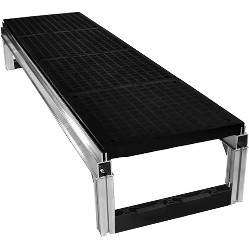 Trousse de plateforme de travail modulaire en aluminium lisse FOUNDATION, 36" la x 72" pr, Capacit&eacute; de 400 lb, Enti&egrave;rement soud&eacute; Stor-it Systems