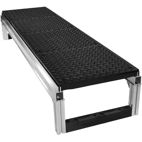 Trousse de plateforme de travail modulaire en aluminium avec surface &agrave; relief &agrave; larmes FOUNDATION, 36" la x 72" pr, Capacit&eacute; de 400 lb, Enti&egrave;rement soud&eacute; Stor-it Systems