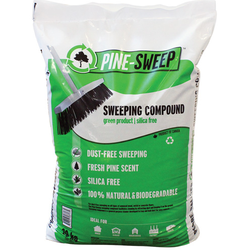 Compos&eacute; de balayage biod&eacute;gradable Pine Sweep, Sac, 44 lb (20 kg) Stor-it Systems