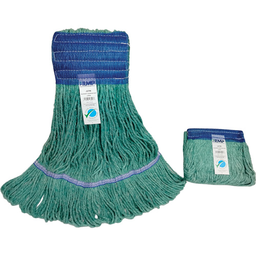 Wide-Band Mop Head, Antimicrobial/Floor Finishing/Specialty, Cotton/Rayon/Synthetic, Loop Style Stor-it Systems