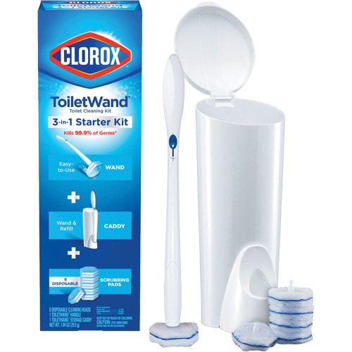 Disinfecting ToiletWand Disposable Cleaner 3-in-1 Starter Kit Stor-it Systems