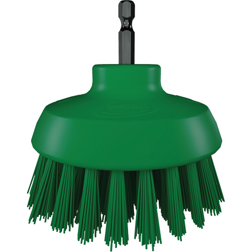 Brosse ronde HyDrive pour perceuse, Soies Tr&egrave;s ferme, Longueur de 3-1/10", Vert Stor-it Systems