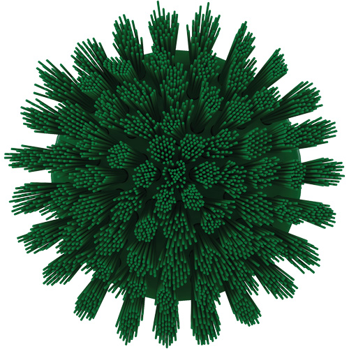 Brosse ronde HyDrive pour perceuse, Soies Tr&egrave;s ferme, Longueur de 3-1/10", Vert Stor-it Systems