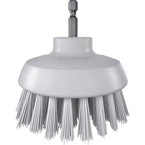 Brosse ronde HyDrive pour perceuse, Soies Tr&egrave;s ferme, Longueur de 3-1/10", Blanc Stor-it Systems