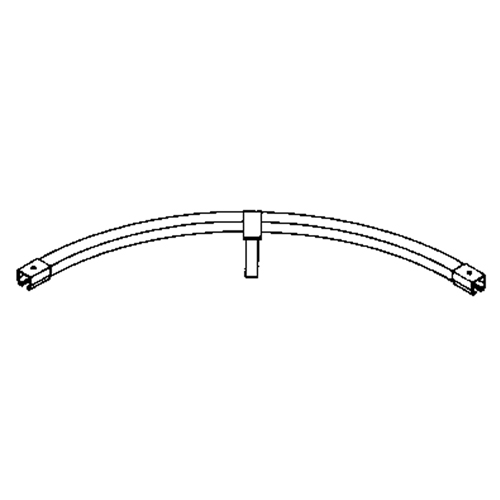 Floor Mounted 90° Curved Curtain Partition Track, 3' L Stor-it Systems