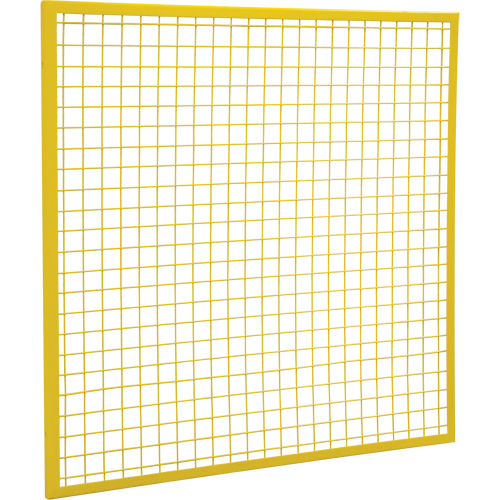 Composantes pour partitions & cloisons grillag&eacute;es - Panneaux, 4' h x 4' la, Jaune Stor-it Systems
