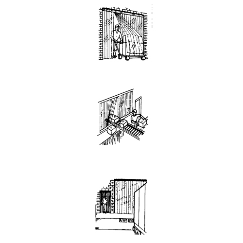 Strip Curtain Doors, 4' x 7' Door Opening, 8" Strip Width, 0.080" Strip Thickness Stor-it Systems