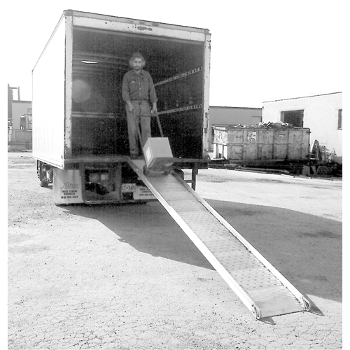 Aluminum Walk ramps with Perforated Traction Grip, 1700 lbs. Capacity, 26" W x 10' L Stor-it Systems