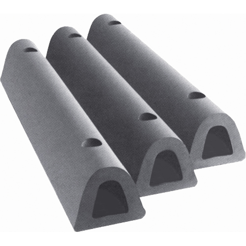 D&eacute;fenses de quai en caoutchouc refoul&eacute;, Caoutchouc, 4-1/2" la x 12" lo x 3-3/4" p Stor-it Systems