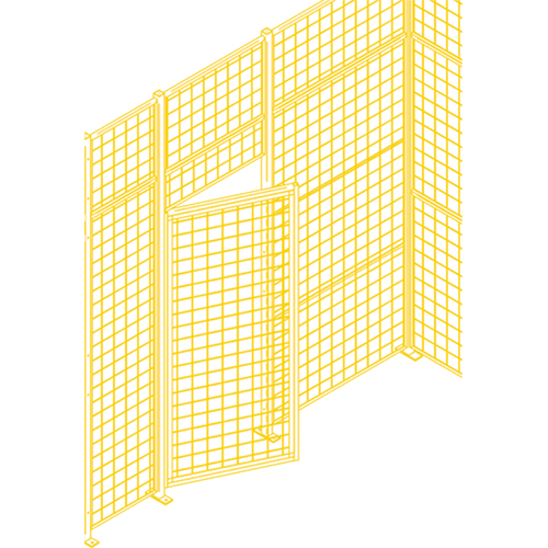 Composantes pour partitions & cloisons grillag&eacute;es - Portes battantes, 3' la x 7' h Stor-it Systems
